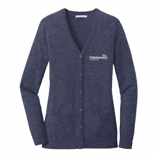 Ladies Marled Cardigan Sweater